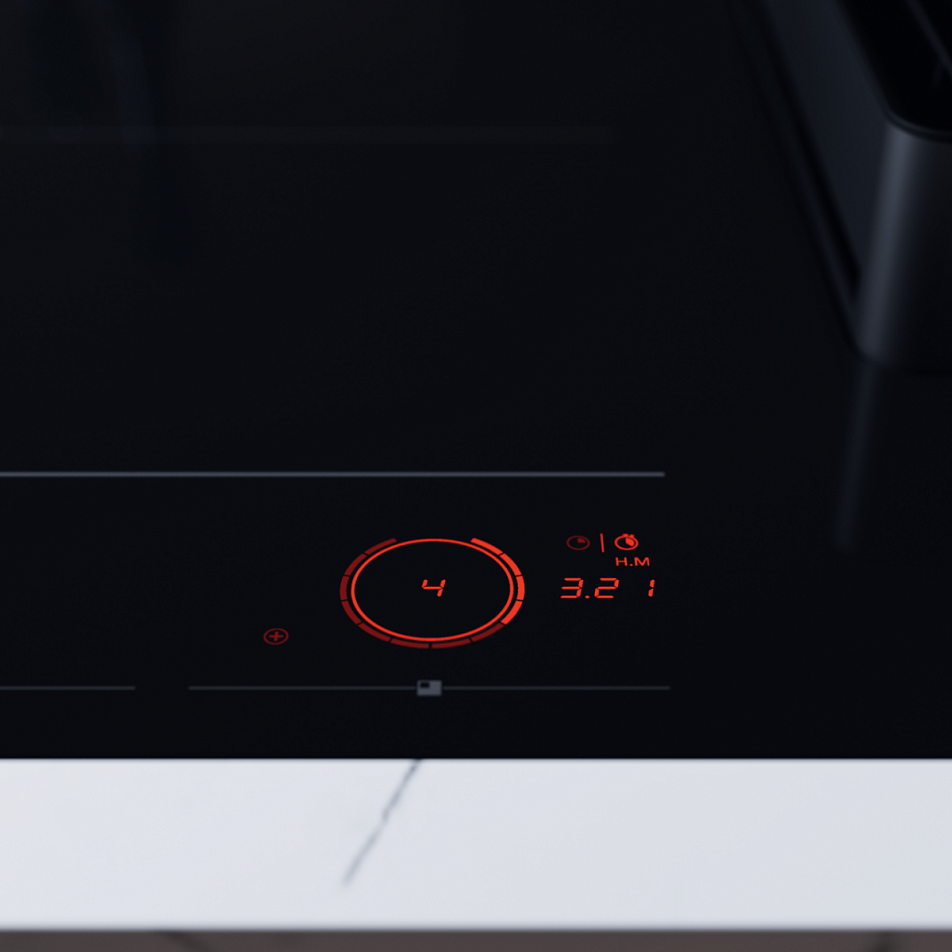 Индукционная варочная панель со встроенной вытяжкой