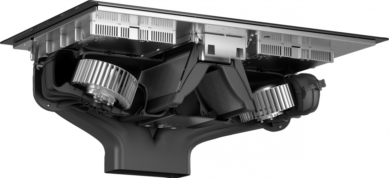 Индукционная варочная панель со встроенной вытяжкой