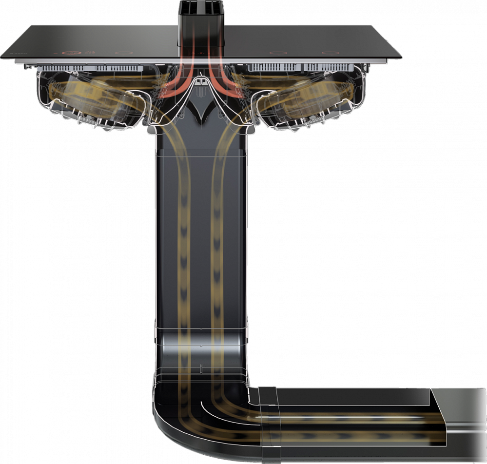 Индукционная варочная панель со встроенной вытяжкой